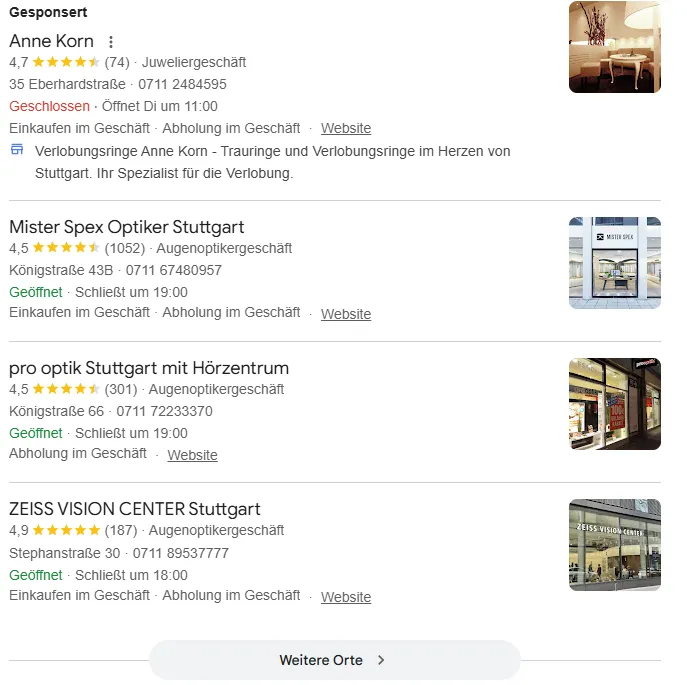 Hauptseite – Allgemeine Performance & Sichtbarkeit Hauptseite – Allgemeine Performance & Sichtbarkeit